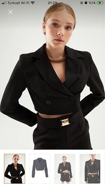 s Beden Quzu crop blazer ceket