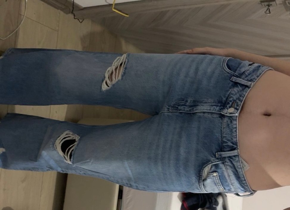 mavi baggy pantolon - Görsel 3