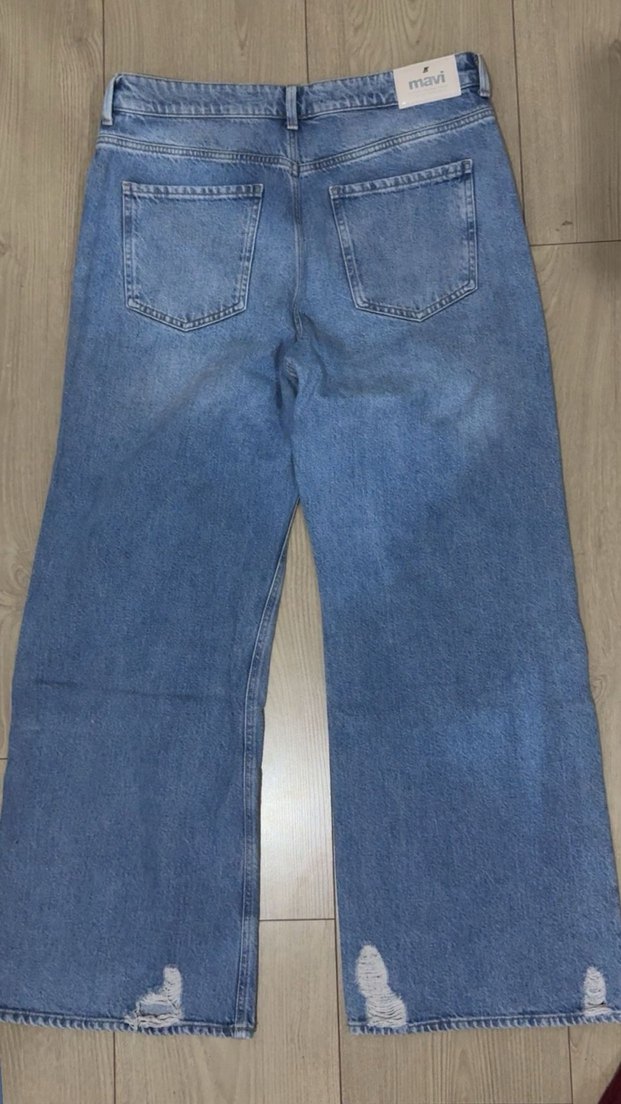 mavi baggy pantolon - Görsel 2