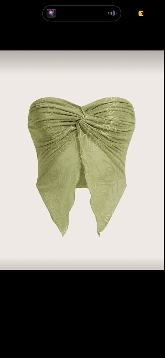 Yeşil crop top - Görsel 3