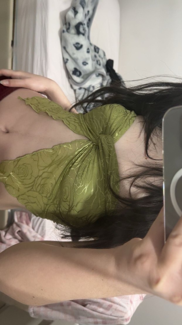 Yeşil crop top - Görsel 2