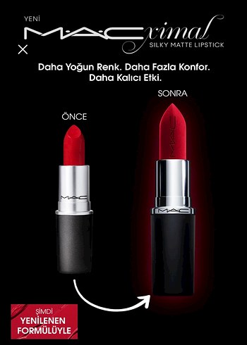 MAC Primal Silky Matte Mat Ruj - Russian Red - Görsel 2