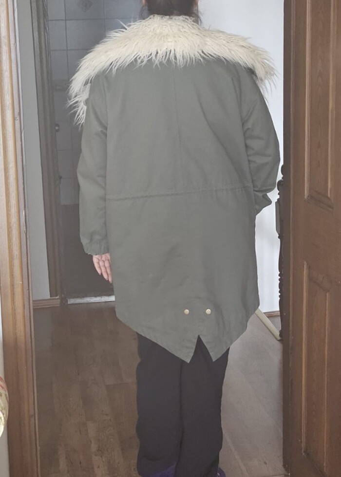 Mavi jeans Parka - Görsel 3