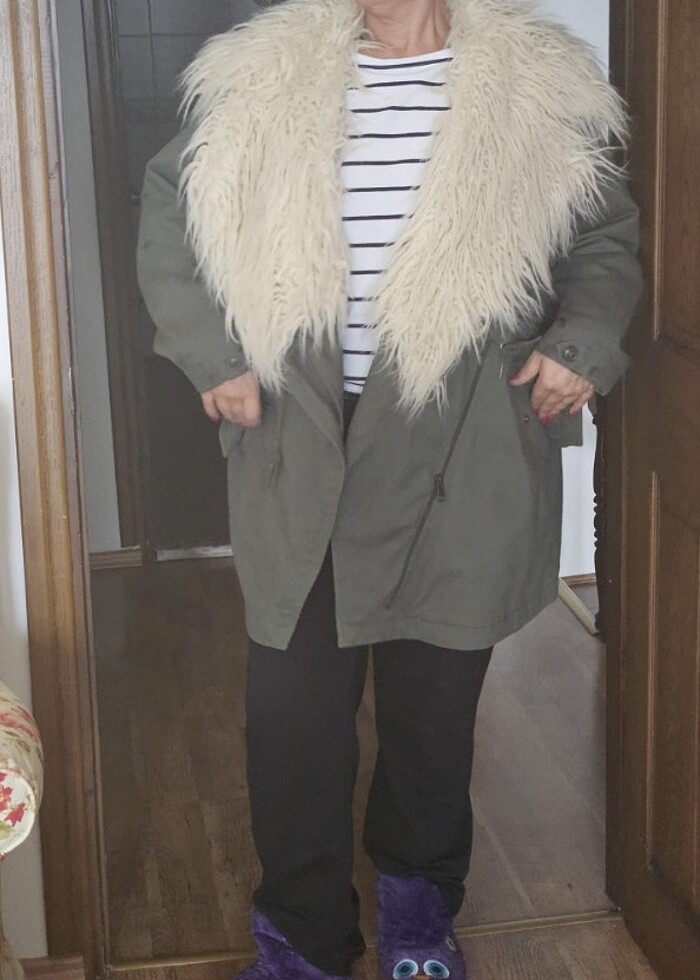 Mavi jeans Parka - Görsel 2