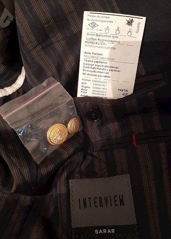 Düğmeli Erkek Siyah Ceket - Görsel 9