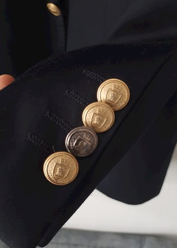 Düğmeli Erkek Siyah Ceket - Görsel 5