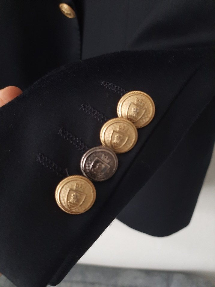 Düğmeli Erkek Siyah Ceket - Görsel 5