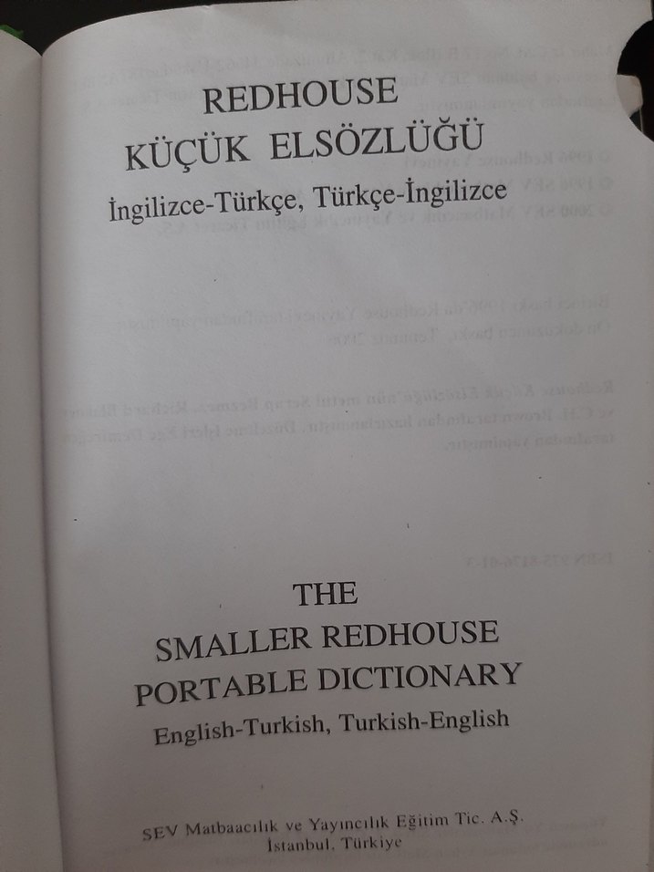 Redhouse Küçük El Sözlüğü İngilizce-Türkçe - Görsel 3