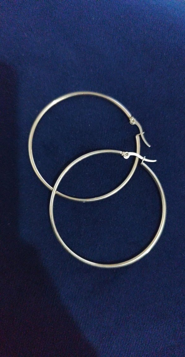 Halka Küpe gümüş renk - Görsel 2