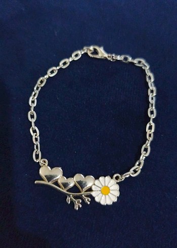 Çiçek Detaylı Zincir Bileklik - Görsel 2