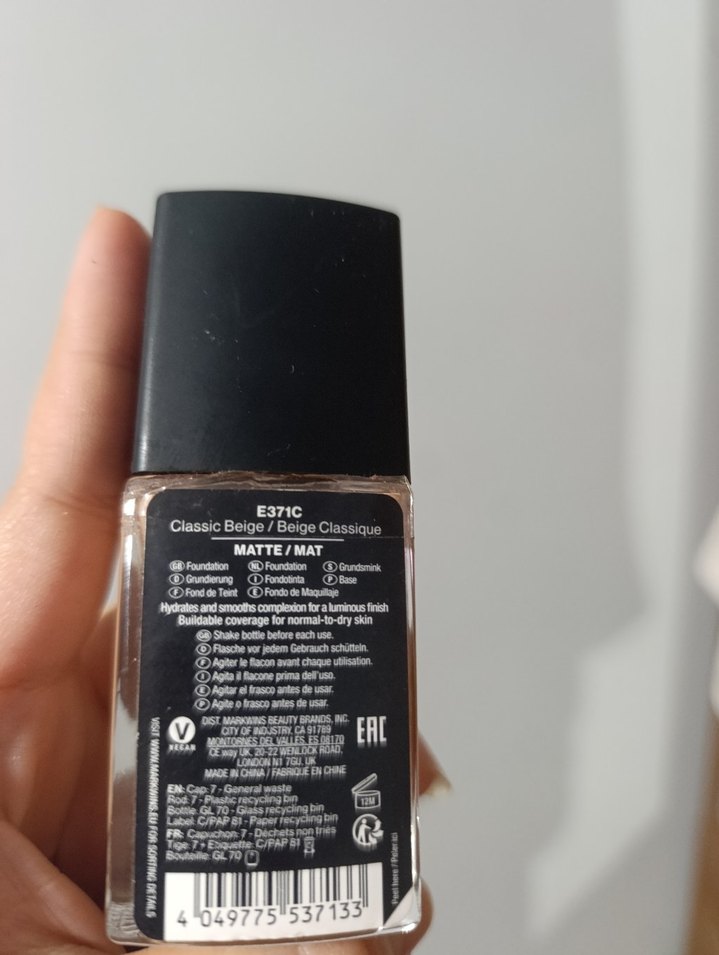Wet n Wild Mat Fondöten Beige - Görsel 2