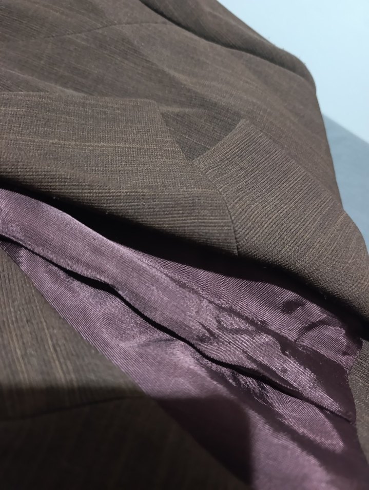 Düğmeli Kadın Vintage Blazer Ceketler - Kahverengi ve Siyah - Görsel 4