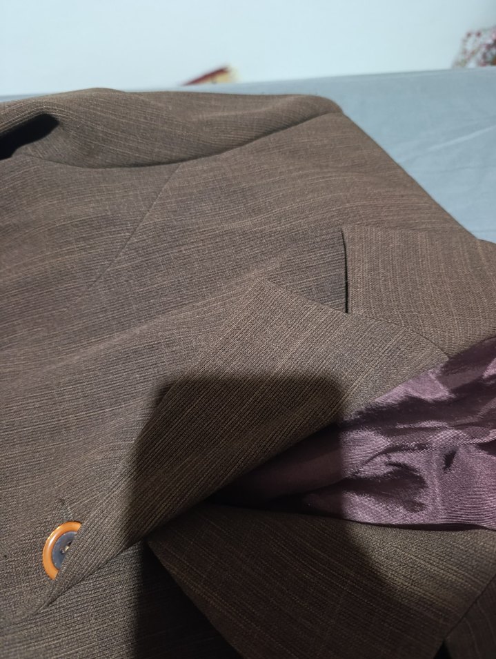 Kahverengi Düğmeli Kadın Blazer Ceket - Görsel 2