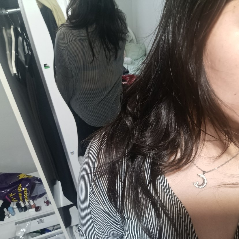 Gri Çizgili V Yakalı Düğmeli Kadın Gömlek - Görsel 5