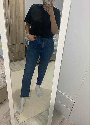 Yüksek bel Cross jean