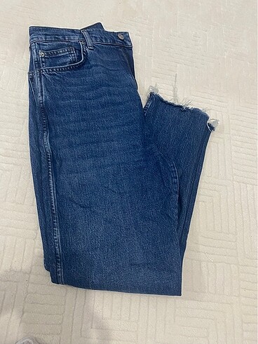 38 Beden mavi Renk Yüksek bel Cross jean