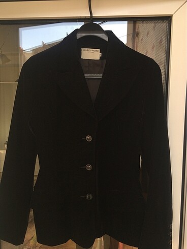 Kadife siyah blazer
