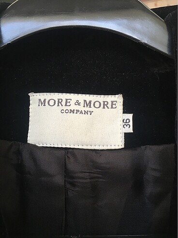 More&More Kadife siyah blazer