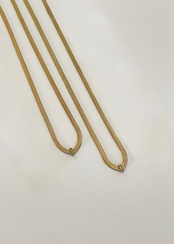 Çelik taşlı hasır kolye - Görsel 2