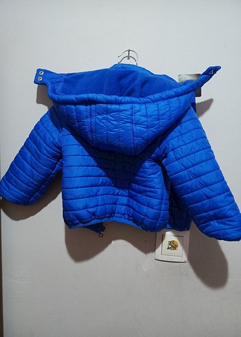 Mavi Erkek Çocuk Kapüşonlu Mont - Görsel 5