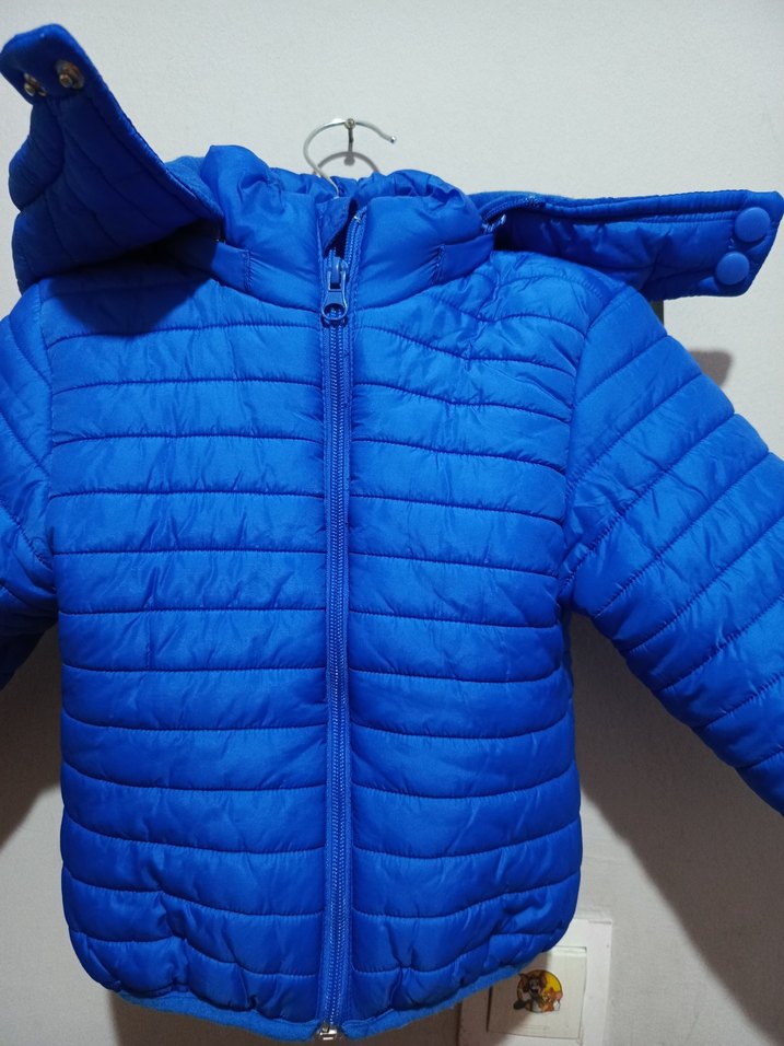 Mavi Erkek Çocuk Kapüşonlu Mont - Görsel 2