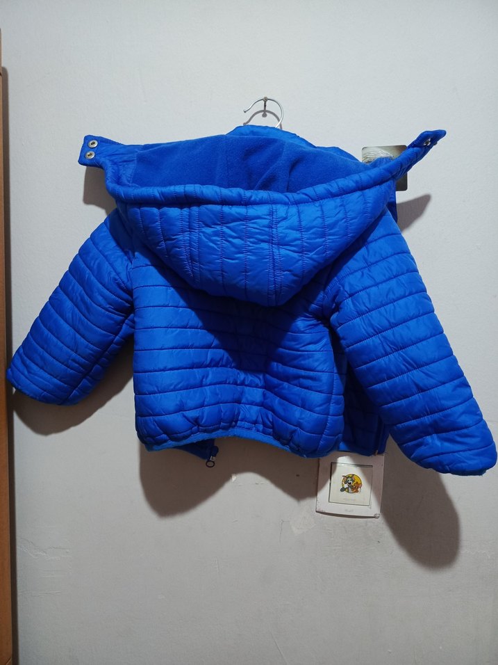 Mavi Erkek Çocuk Kapüşonlu Mont - Görsel 5