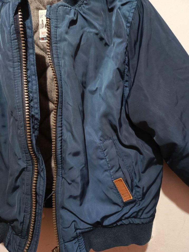 Koyu Mavi Fermuarlı Erkek Çocuk montu - Görsel 3