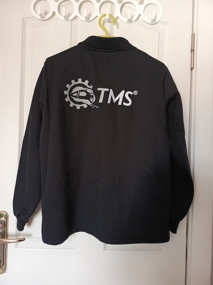 Erkek Siyah Uzun Kollu  içi polarlı kışlık iş poları - Görsel 3