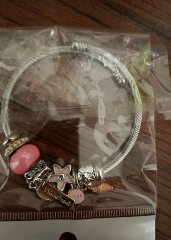 Pembe Boncuklu Bohem Kadın Bileklik - Görsel 3