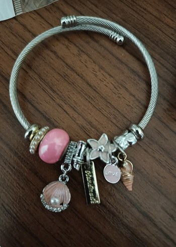 Pembe Boncuklu Bohem Kadın Bileklik - Görsel 2