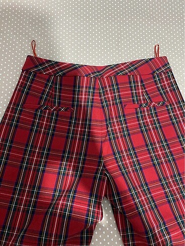 Ekoseli kumaş pantolon - Görsel 5