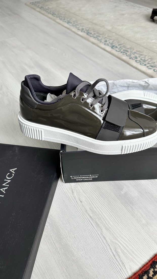 Gri Deri Erkek Spor Ayakkabı - Tamer Tanca - Görsel 2