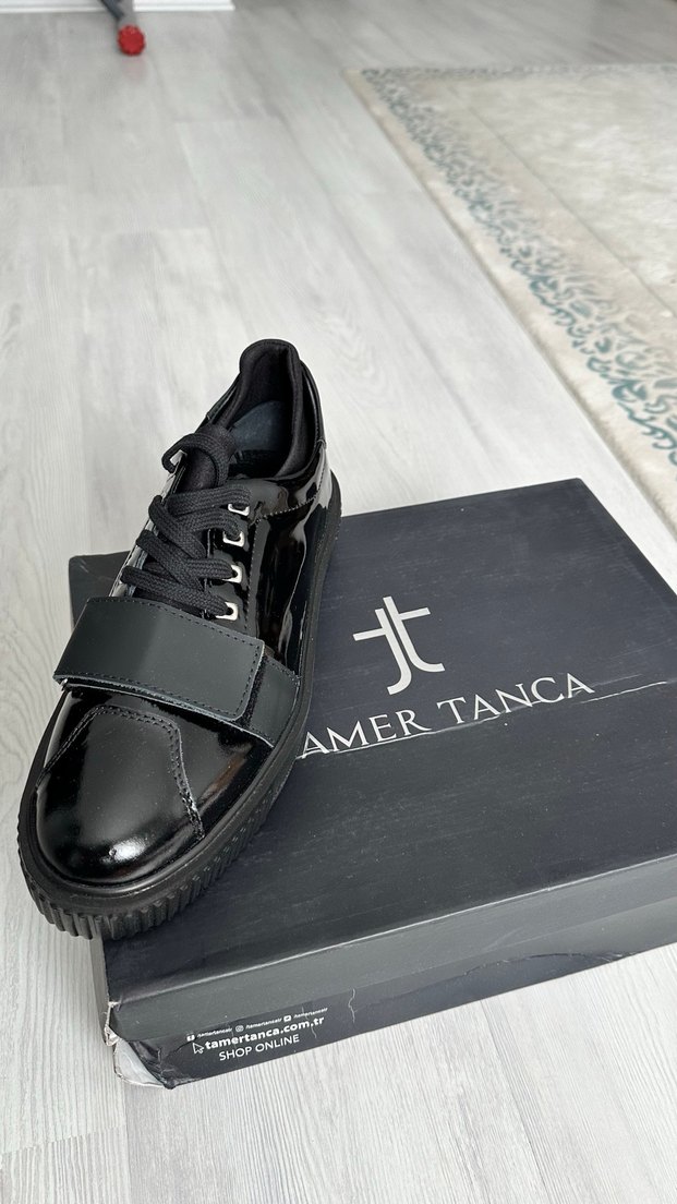 Tamer Tanca Siyah Rugan Platform Spor Ayakkabı - Görsel 2
