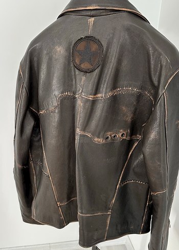 TAMER TANCA eskitme deri biker mont - Görsel 8