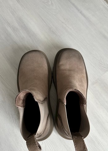 ZARA erkek bej süet bot - Görsel 5