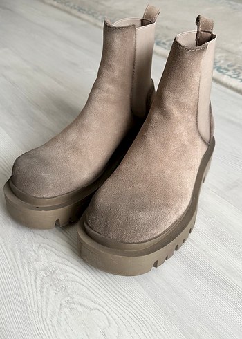 ZARA erkek bej süet bot - Görsel 2