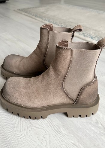 ZARA erkek bej süet bot - Görsel 4