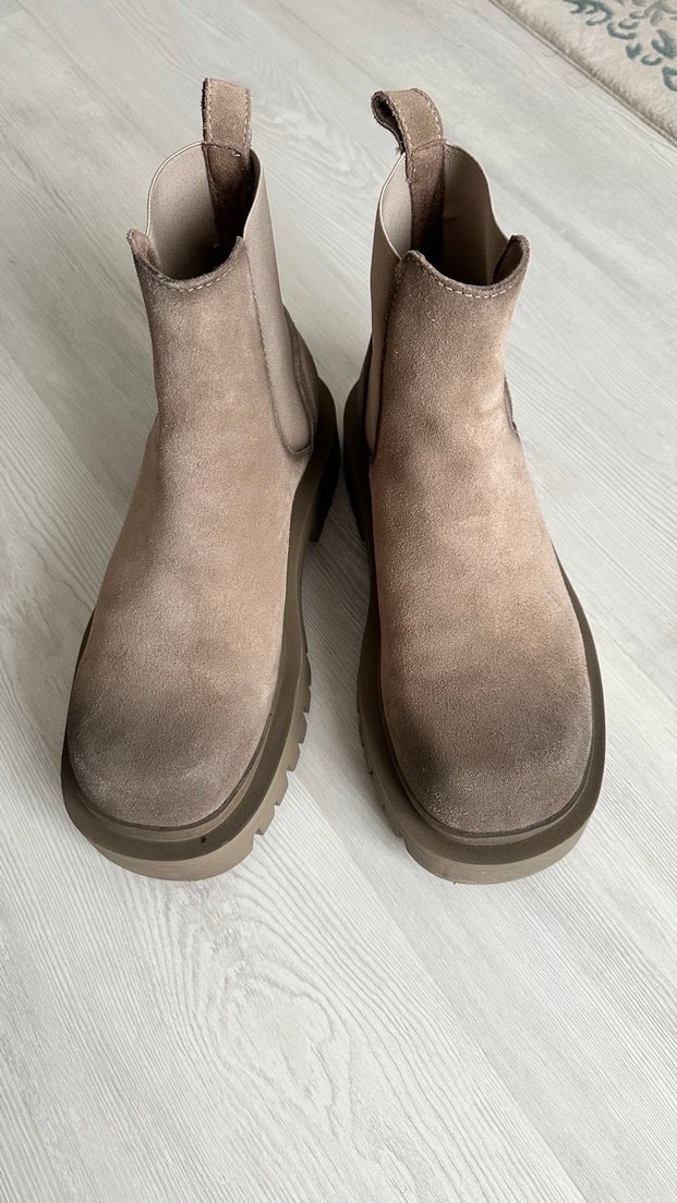 ZARA erkek bej süet bot - Görsel 3
