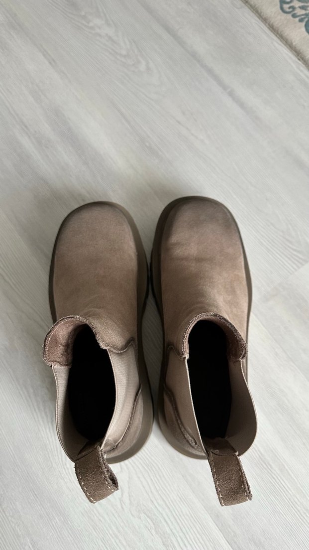 ZARA erkek bej süet bot - Görsel 5