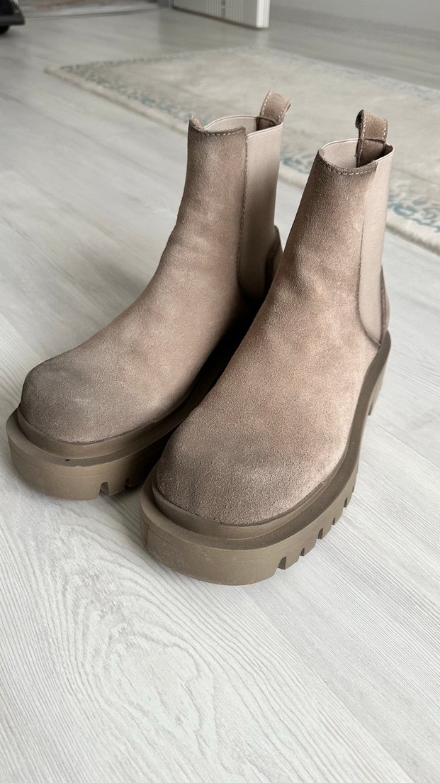 ZARA erkek bej süet bot - Görsel 2