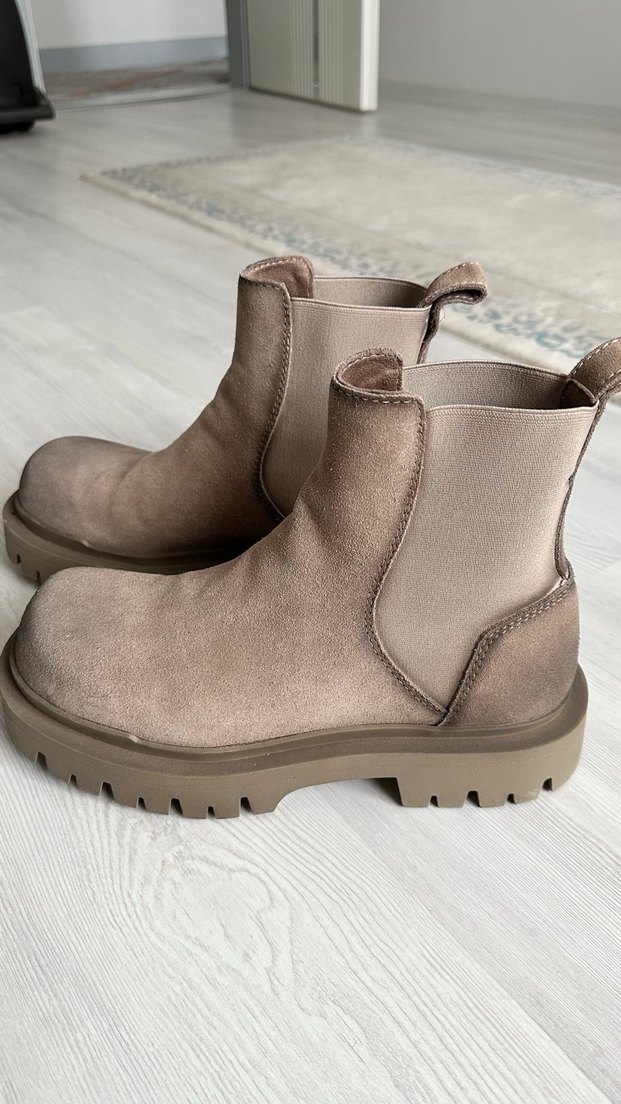 ZARA erkek bej süet bot - Görsel 4