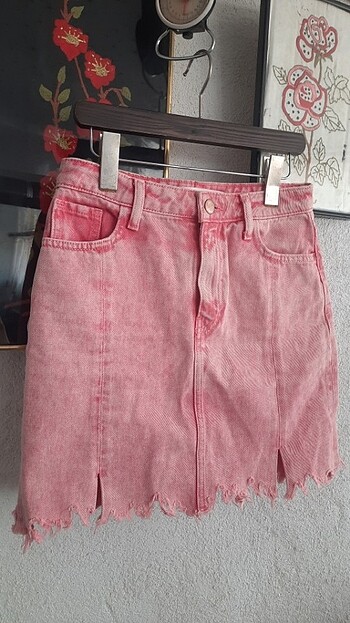 Zara Pembe kot mini etek