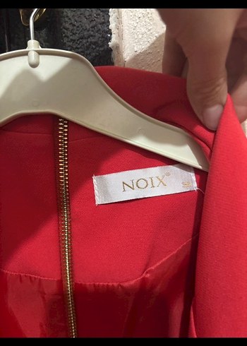 Düğmeli Kırmızı Midi Kadın Palto - Görsel 5