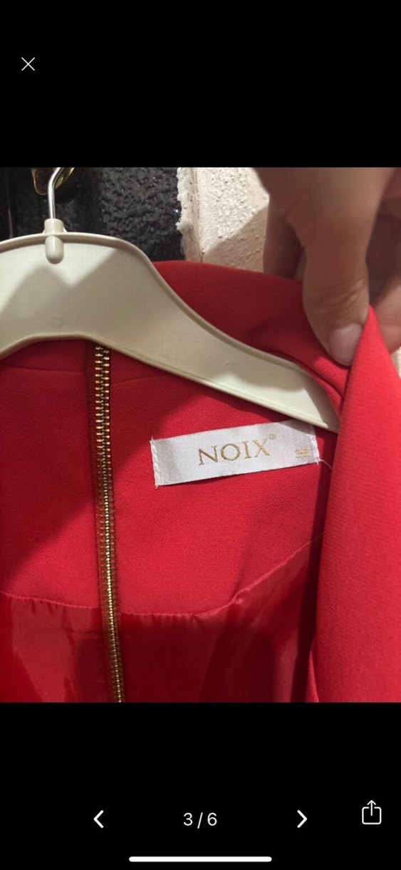 Düğmeli Kırmızı Midi Kadın Palto - Görsel 5