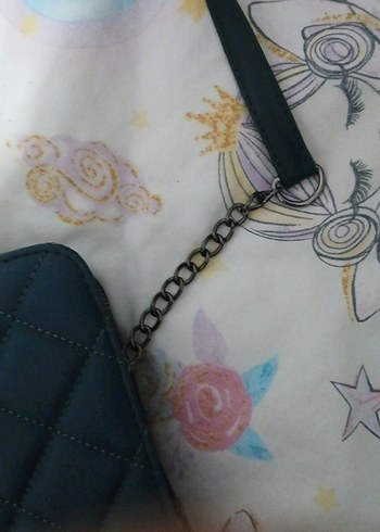 Gri Süet Kadın Omuz Çantası - Görsel 6