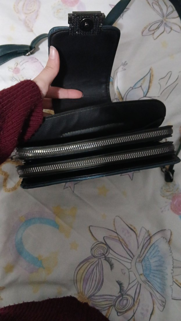 Gri Süet Kadın Omuz Çantası - Görsel 3