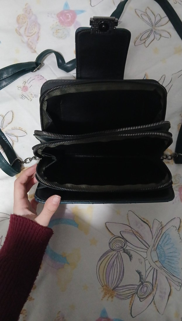 Gri Süet Kadın Omuz Çantası - Görsel 4