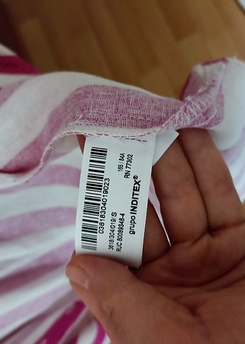 m Beden Pembe Çizgili Uzun Kollu Kadın Gömlek
