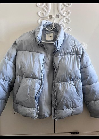 38 Beden gri Renk Mor Kadın Midi Puff Mont