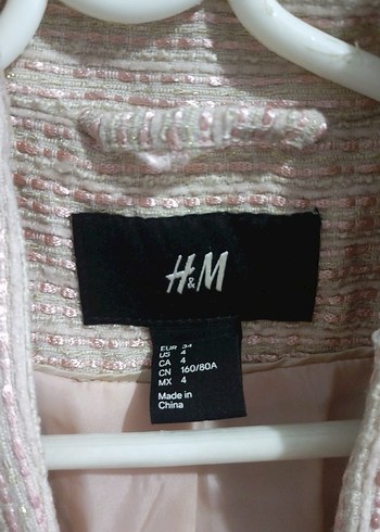 34 Beden ten rengi Renk H&M pudra pembesi , ten rengi ceket